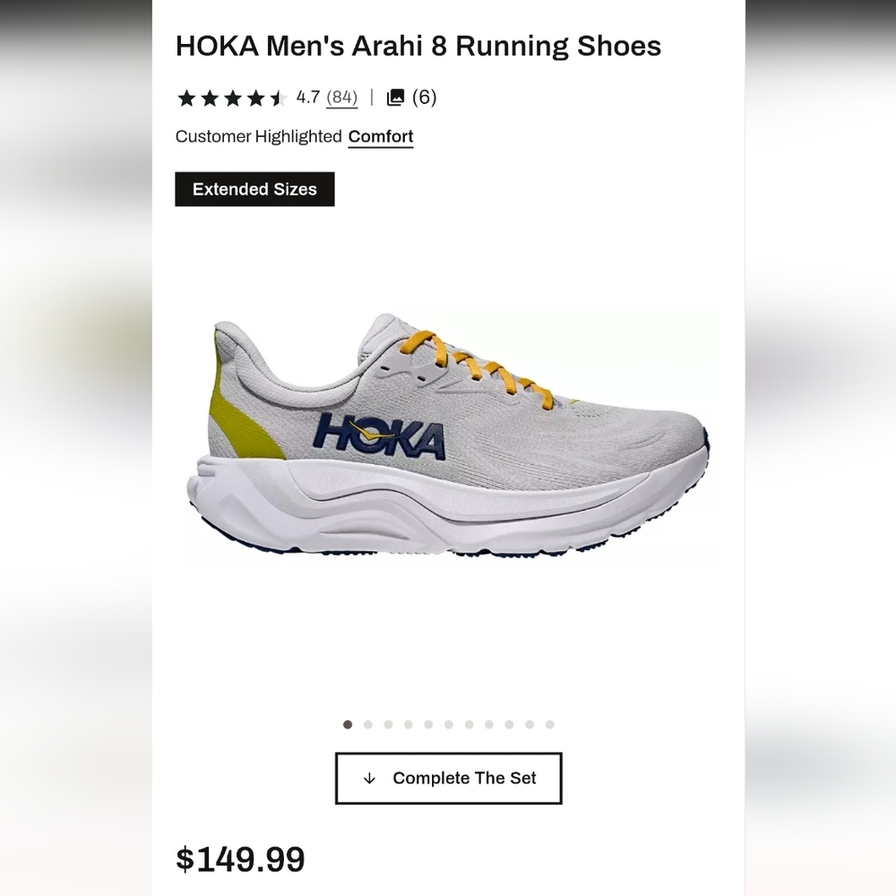 NWB HOKA MEN'S ARAHI SIZE 11D